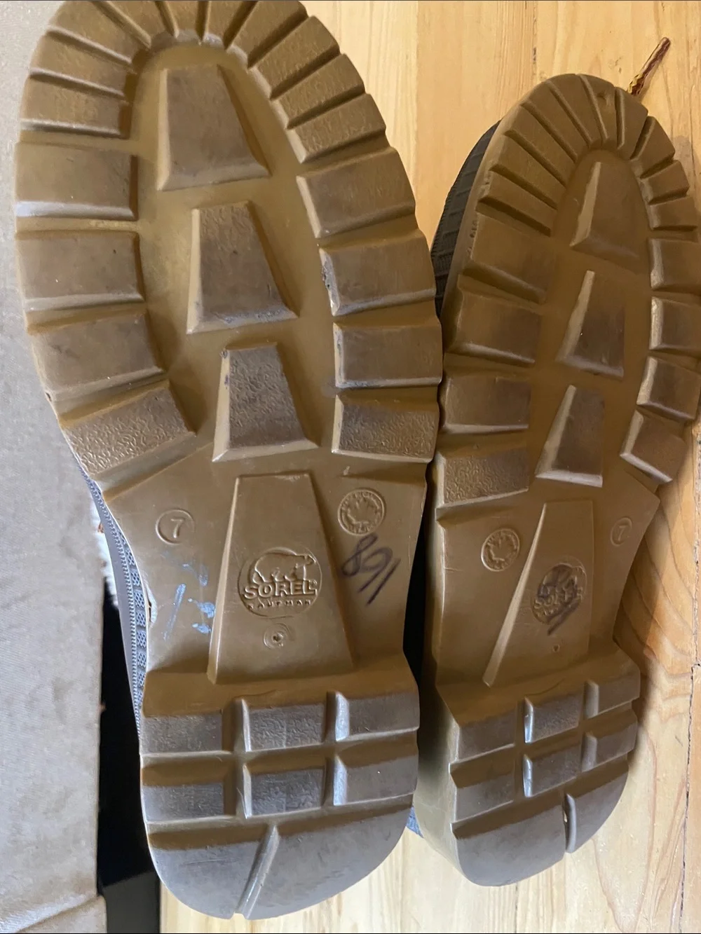 Sorel Brown Lace-Up Winter Boots with Lug Soles
